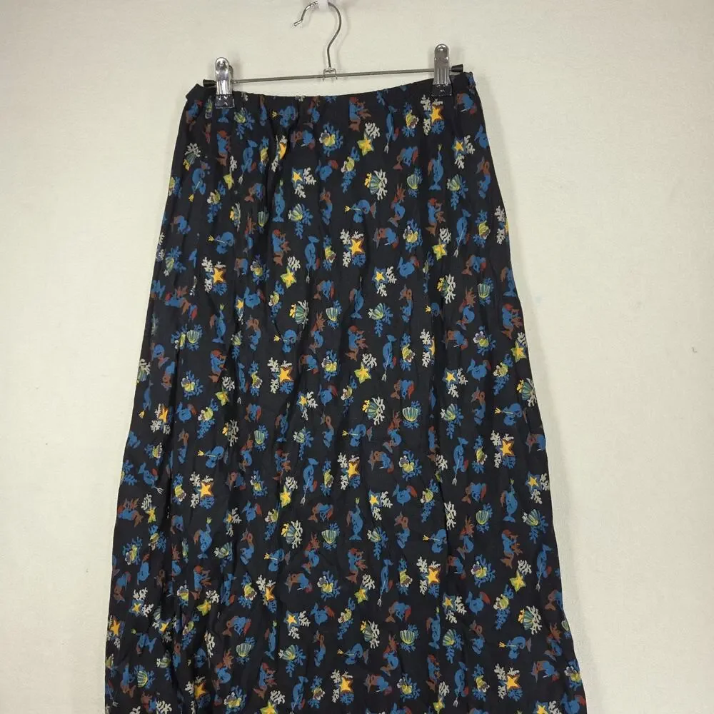 Vintage Chicos Womens Skirt Large 1 Mermaid Retro Midi Date Night Boho Black - Picture 10 of 10